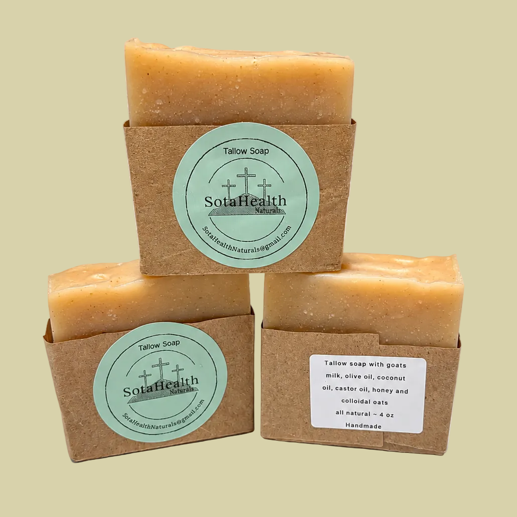Tallow Oats and Honey 4oz Soap Bar